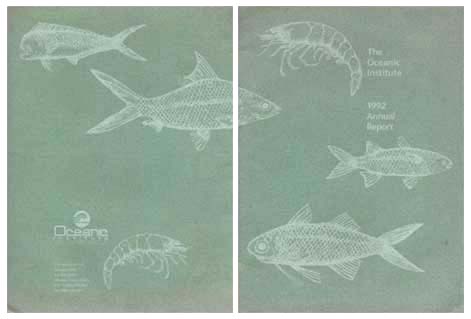 graphic art publication: Oceanic Institute Annual Report 1992